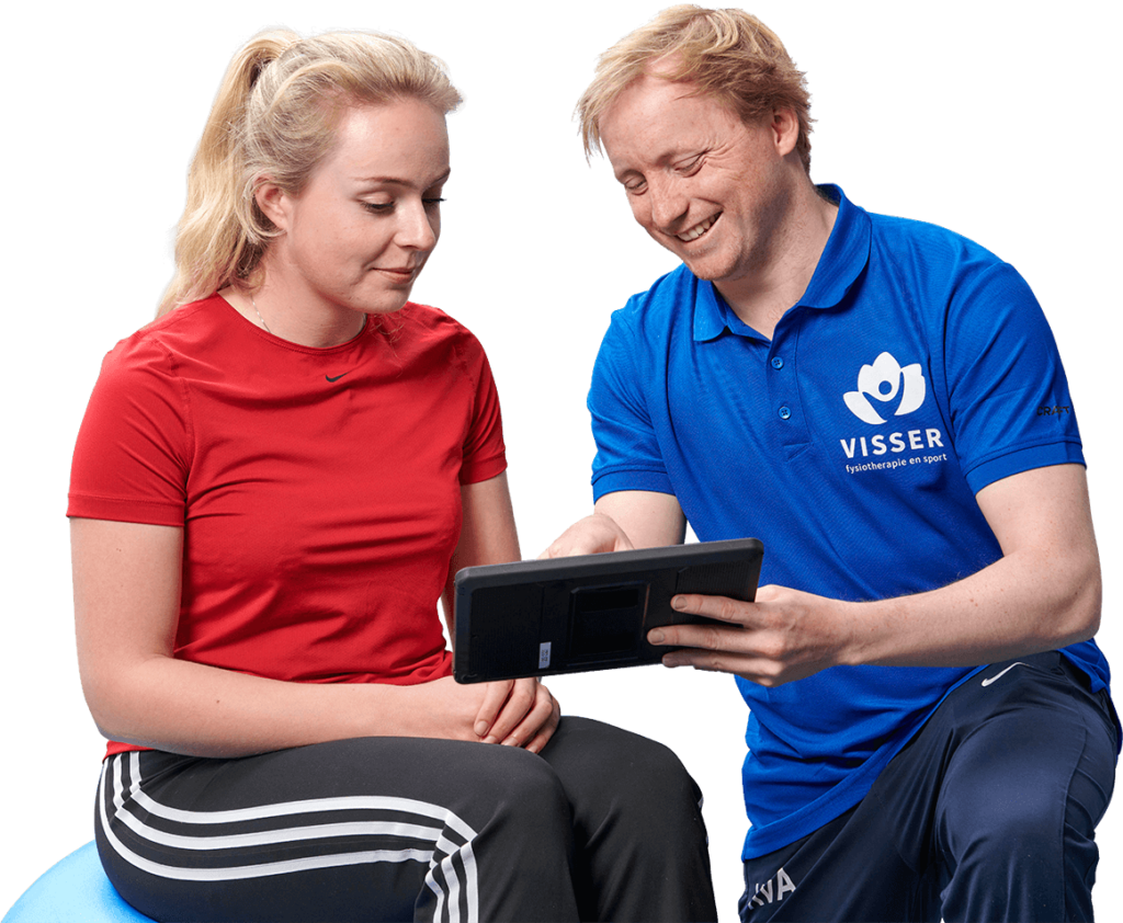 oefentherapie beeld. Therapeut met patient voor HCI voor Fysio