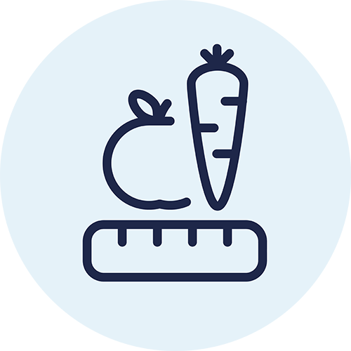 pictogram voor dietiek voor voedingsberekening